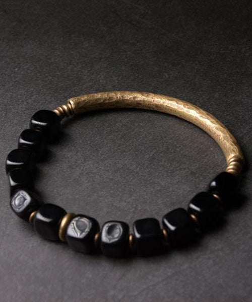 Obsidian Copper Retro Bracelet Gold FashionChic
