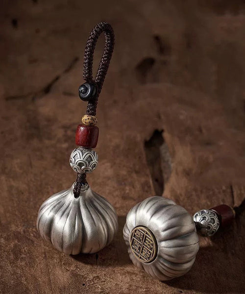 Sterling Silk Cloud Chains Retro Silver Auspicious Phone Garlic FashionChic