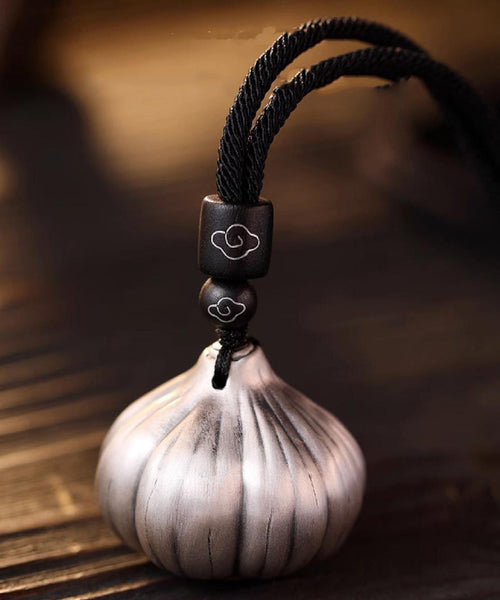 Sterling Silk Cloud Chains Retro Silver Auspicious Phone Garlic FashionChic