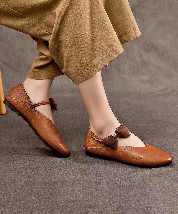 Retro Splicing Penny Loafers Coffee Cowhide Leather WT011 shoe-PDX241030