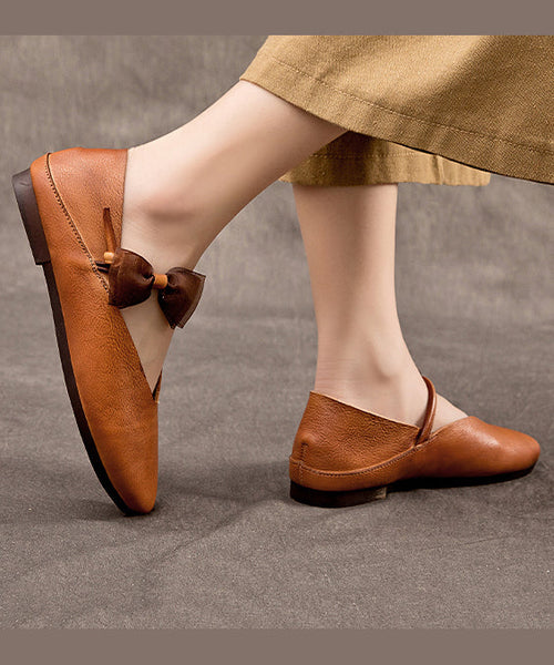 Retro Splicing Penny Loafers Coffee Cowhide Leather WT011 shoe-PDX241030
