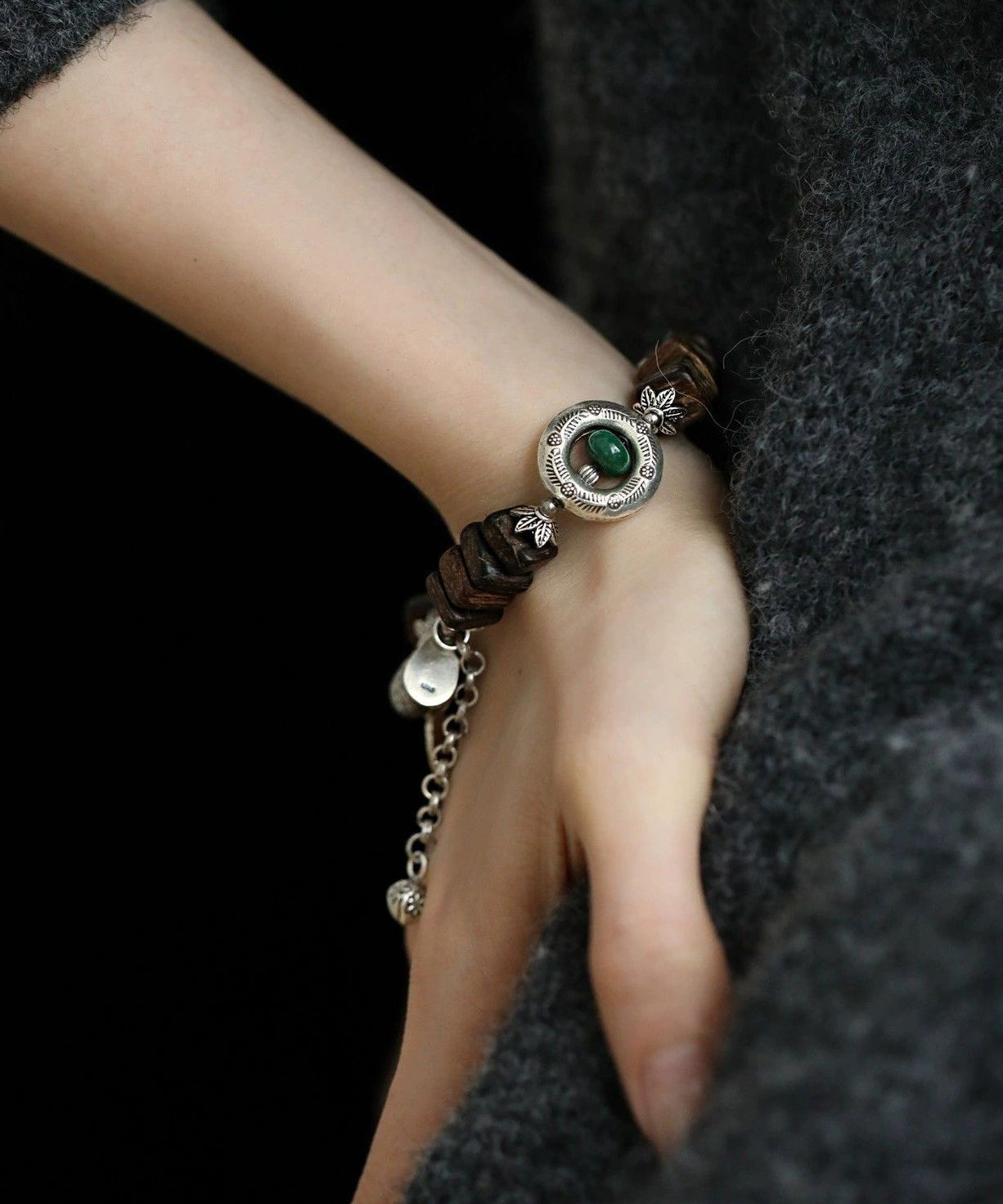 Silver Sterling Bracelet Charm Retro Eaglewood FashionChic