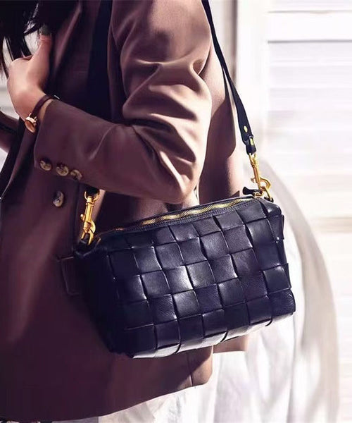 Bags Weave Design Leather Retro Shoulder FashionChic