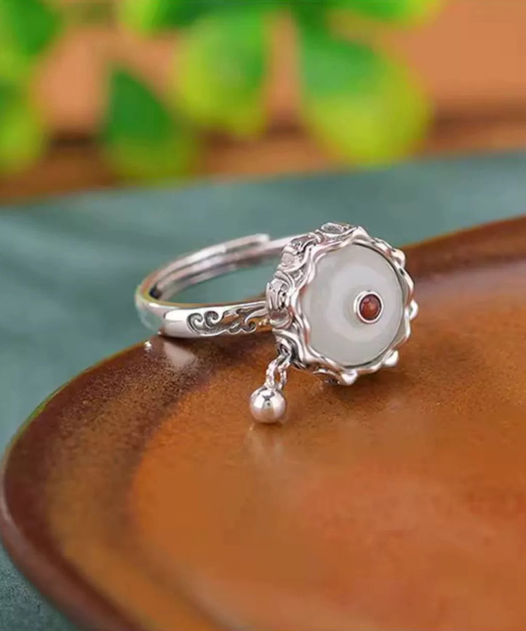 Retro Yellow Sterling Silver Jade Turquoise Rings YR004 ABC