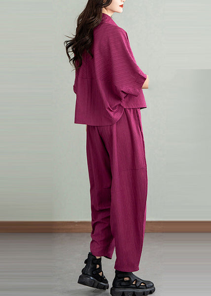 Cotton Rose Batwing Set Two Pieces Sleeve Oversized FashionChic