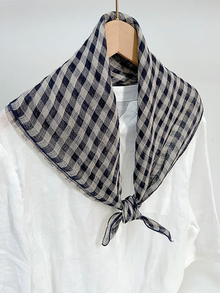 Vintage Stripe Women Casual Plaid Square Scarf FashionChic