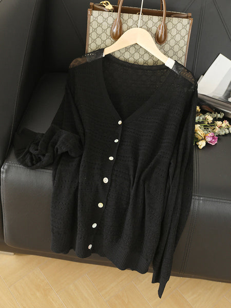 Women Spring Solid Casual V-Neck Knitted Shirt SC1009 Ada Fashion