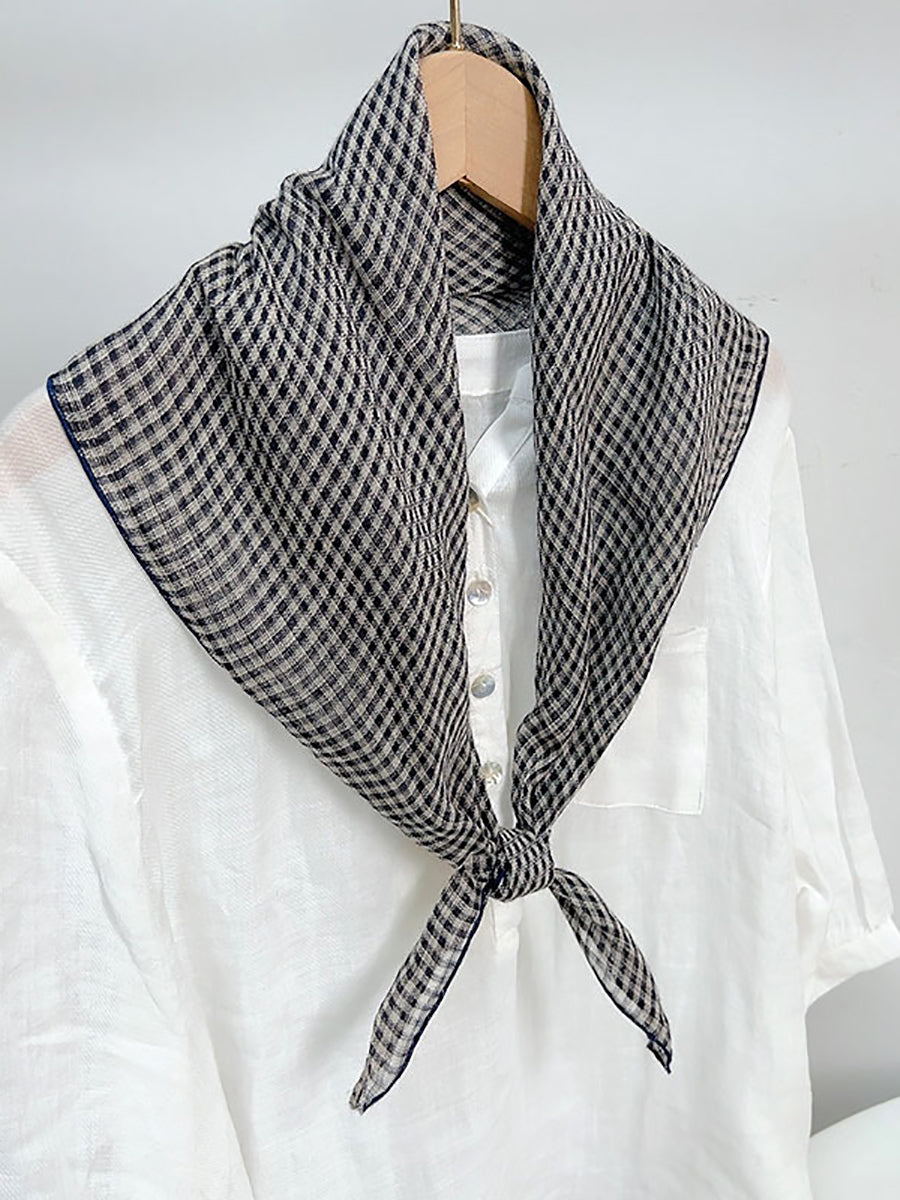 Vintage Stripe Women Casual Plaid Square Scarf FashionChic
