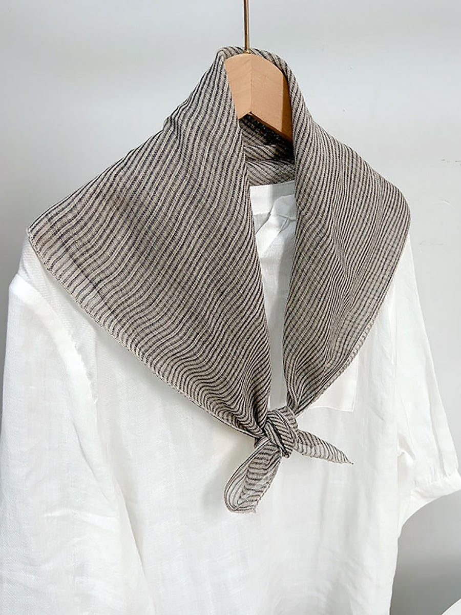 Vintage Stripe Women Casual Plaid Square Scarf FashionChic