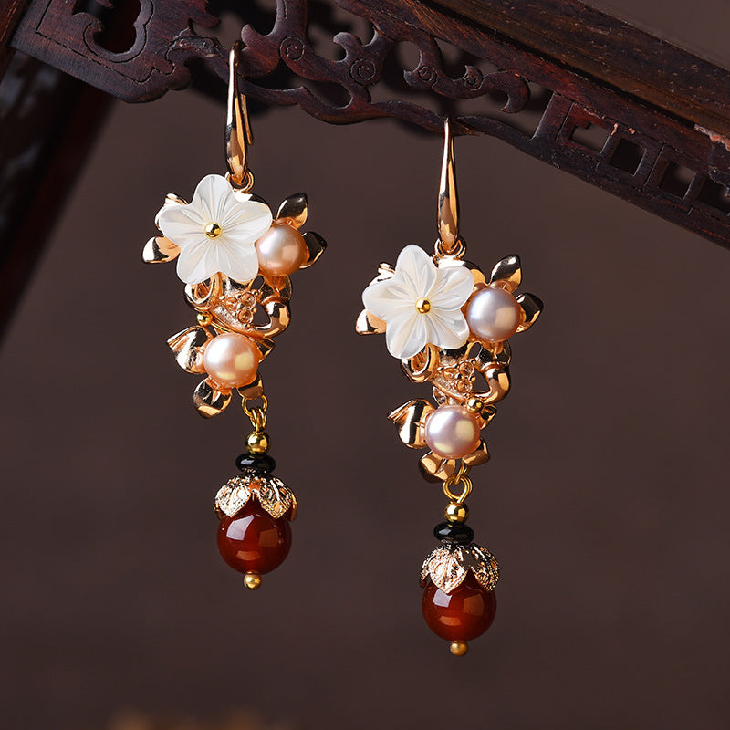 Ethnic Gold Plated Long Eardrop Earrings OP1024 JGL