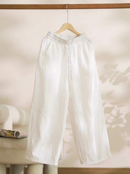 Women Summer Casual Solid Loose Wide-leg Pants CX057 XE