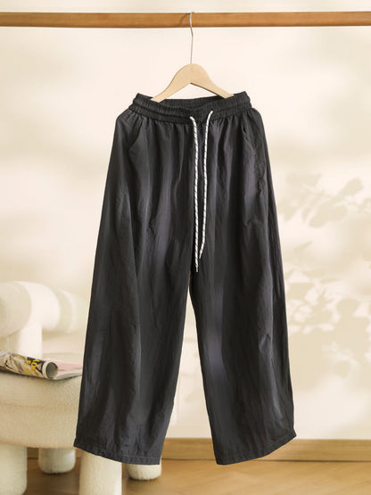 Women Summer Casual Solid Loose Wide-leg Pants CX057 XE