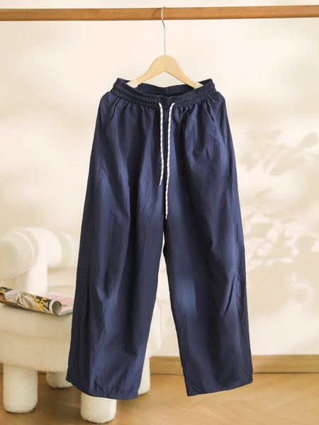 Women Summer Casual Solid Loose Wide-leg Pants CX057 XE