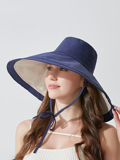 Wearing Brim Women Large Casual Hat Dual-side Sunproof FashionChic