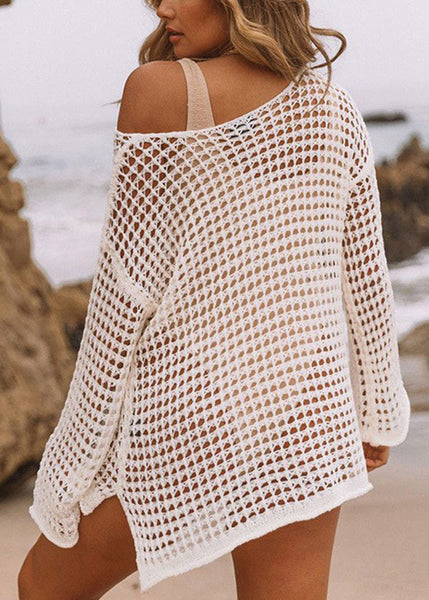 Seaside Vacation Style Sexy Hollow Out Knitted Cover Up VC023 WM-Beach-LYQ240615