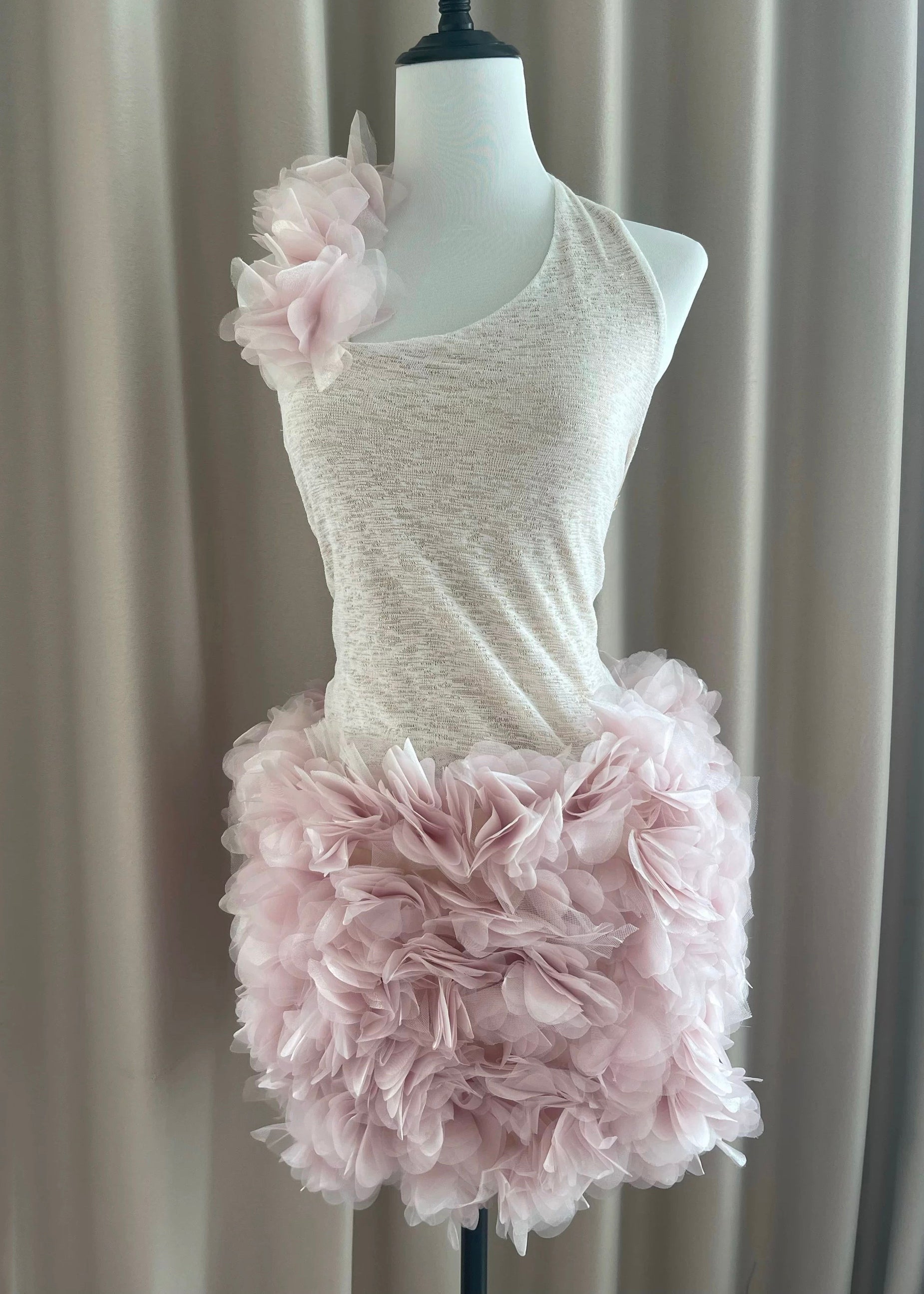 Tulle Backless Sleeveless Two Floral Sexy Patchwork Pieces Set FashionChic