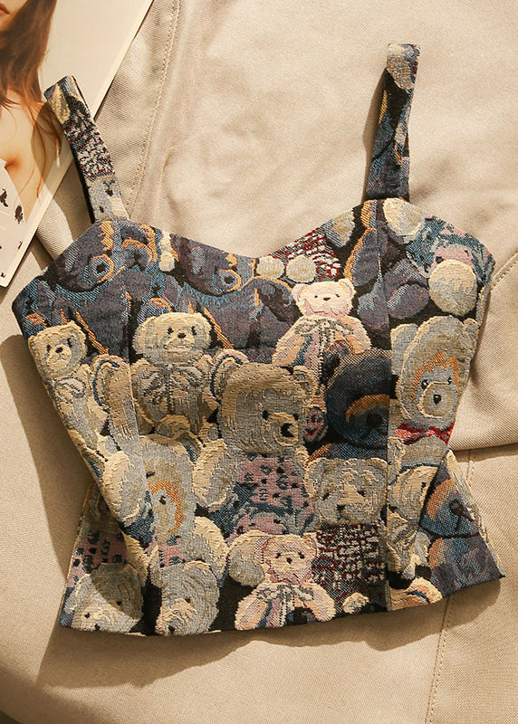 Sexy Bear Jacquard Strapless Top Spring YK027 OM-MZF250306