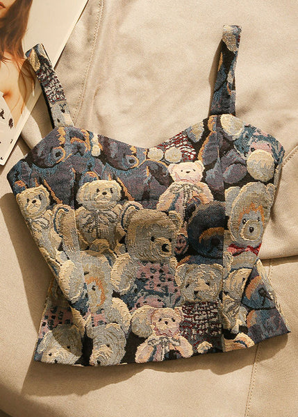 Sexy Bear Jacquard Strapless Top Spring YK027 OM-MZF250306