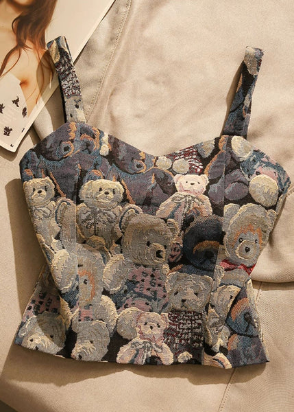 Sexy Bear Jacquard Strapless Top Spring YK027 OM-MZF250306