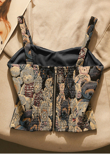 Sexy Bear Jacquard Strapless Top Spring YK027 OM-MZF250306
