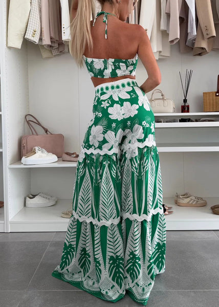 Two Patchwork Green Lingerie Sexy A And Skirts Maxi Line Top FashionChic