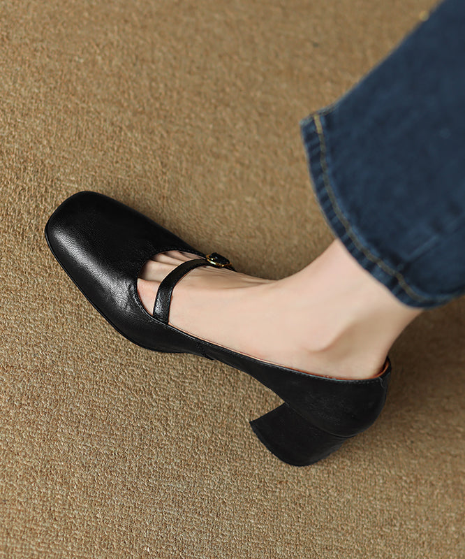 Sheepskin Loafers Chunky Heel French Chocolate WT005 shoe-GGX241030