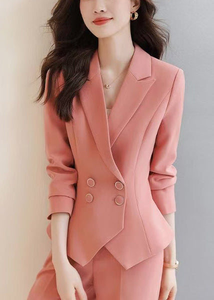 Silm Fit Brick Red Double Breast Formal Coat Spring YJ031 ABC