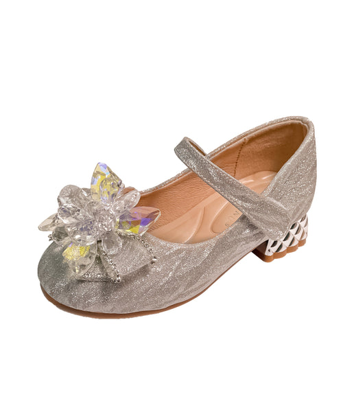 Crystal Stylish Silver Faux Princess Strap Girls Leather Buckle FashionChic