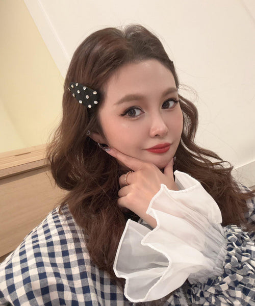 Black Hairpin Simple Zircon Pair Cloth A FashionChic