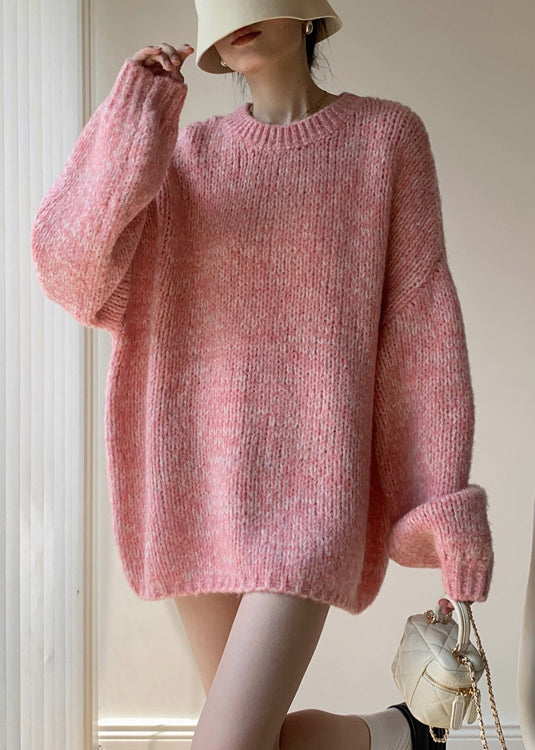 Simple Black O Neck Cozy Knit Sweaters Winter WY014 OM-OL241106