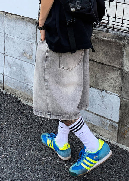 Simple Black Pockets Solid Mens Pants High Waist Summer YL017 ABC