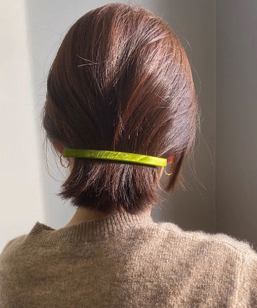 Green Chic Hairpin Metal Barrettes Simple Resin FashionChic