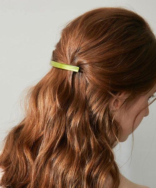 Green Chic Hairpin Metal Barrettes Simple Resin FashionChic