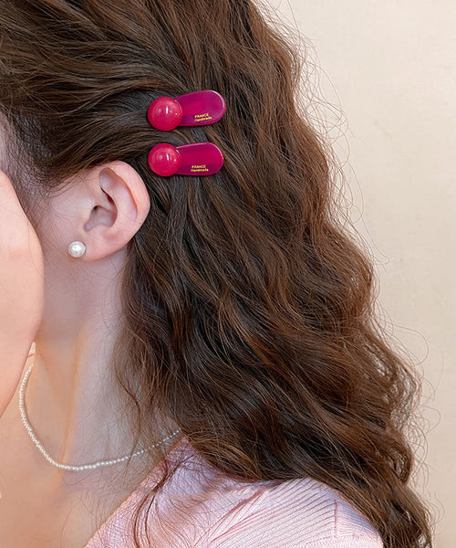 Green Acrylic Alloy Ball Simple Hairpin FashionChic