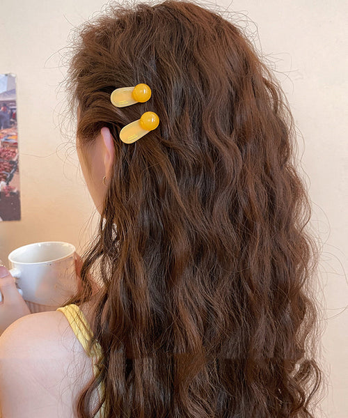 Green Acrylic Alloy Ball Simple Hairpin FashionChic