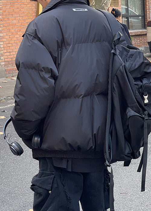 Simple Green Zip Up Pockets Solid Men Parka Winter WL002 MENCW241123