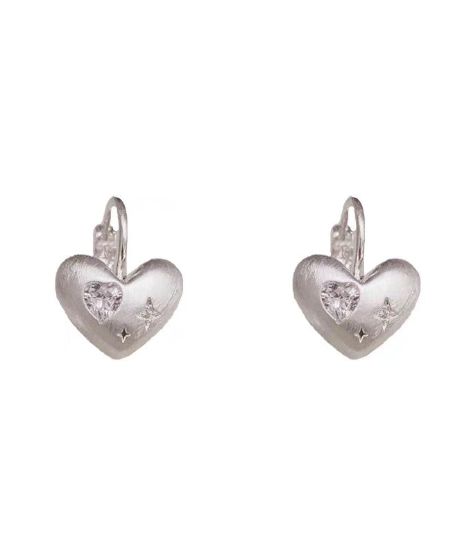 Drop Zircon Earrings Silk Simple Love Copper Alloy FashionChic