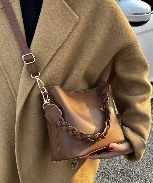 Messenger Faux Durable Solid Simple Bag Leather FashionChic