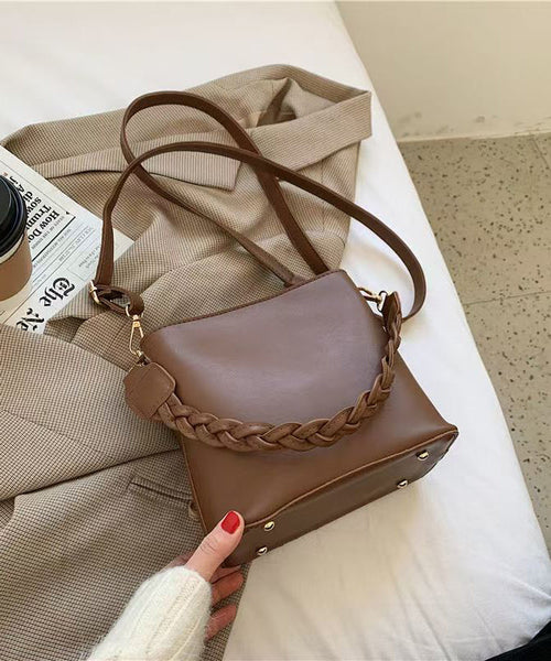 Messenger Faux Durable Solid Simple Bag Leather FashionChic