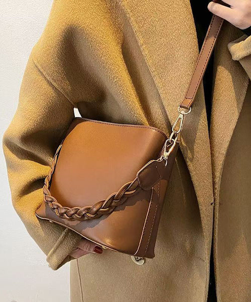 Messenger Faux Durable Solid Simple Bag Leather FashionChic