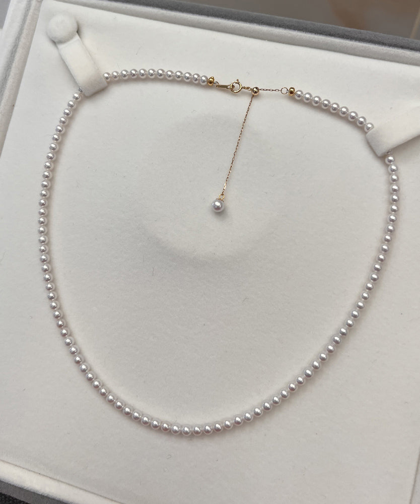 Simple White 14K Gold Pearl Pendant Necklace WF009 JEW-NLC241111