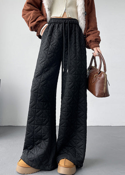 Simple White Drawstring Solid Elastic Waist Mens Pants Winter RM028 ABC