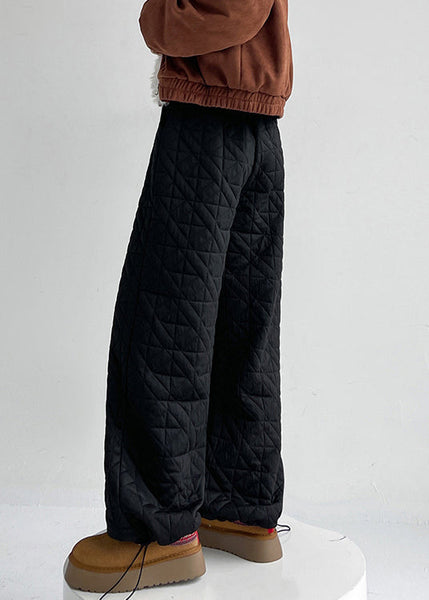 Simple White Drawstring Solid Elastic Waist Mens Pants Winter RM028 ABC