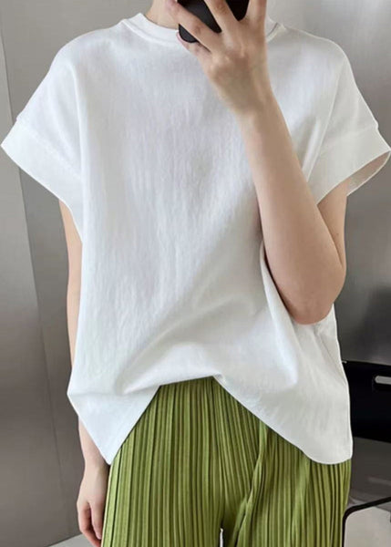 White Tank Summer Oversized Cotton Simple FashionChic
