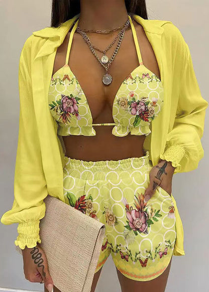 Summer Pieces Set Three Sexy Shorts White Simple FashionChic