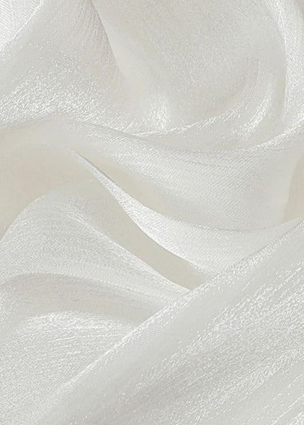 Simple Wrinkled Skirt Summer Solid Chiffon White FashionChic