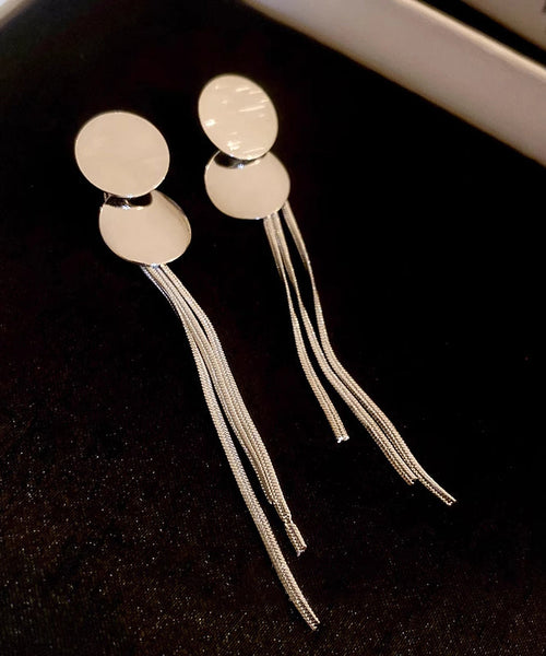 Drop Metal Sequins Earrings Tassel Silk Skinny FashionChic