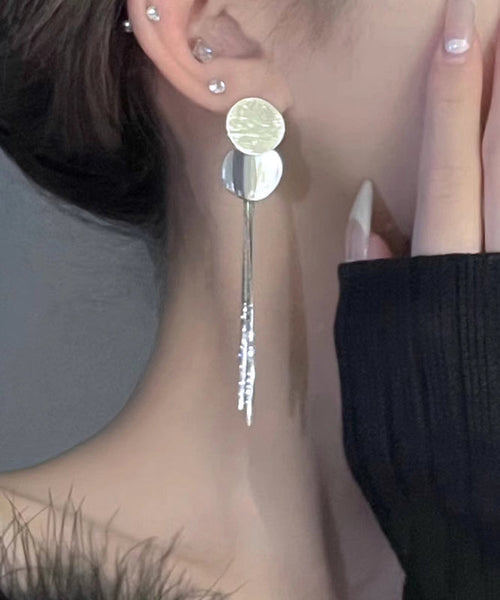 Drop Metal Sequins Earrings Tassel Silk Skinny FashionChic