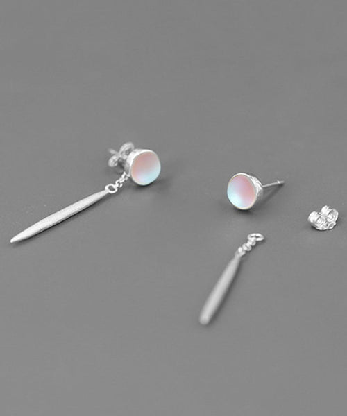 Skinny Silk Sterling Silver Glaze Tassel Drop Earrings PO027 JEW-EAR240729