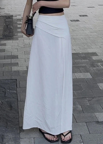 Summer Open Waist High Side Cotton Black Skirts Slim Fit FashionChic